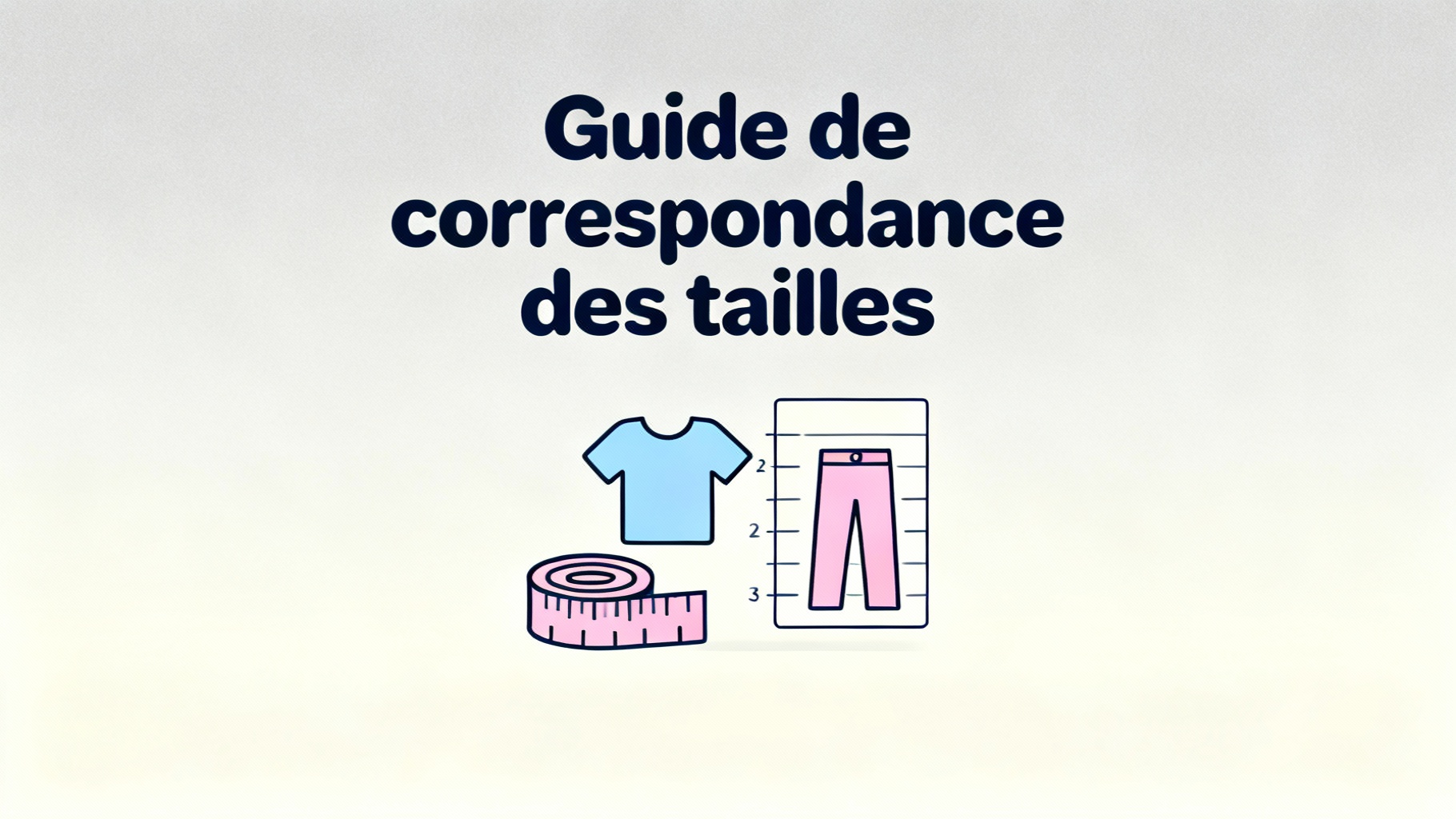 Guide de correspondance des tailles