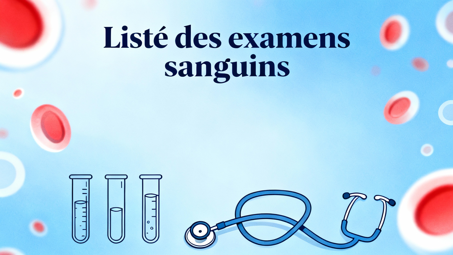 Liste des examens sanguins