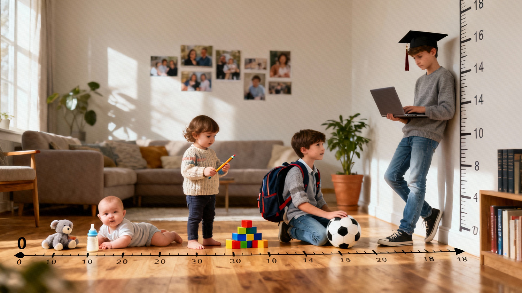 Comprendre la courbe de croissance de 0 à 18 ans