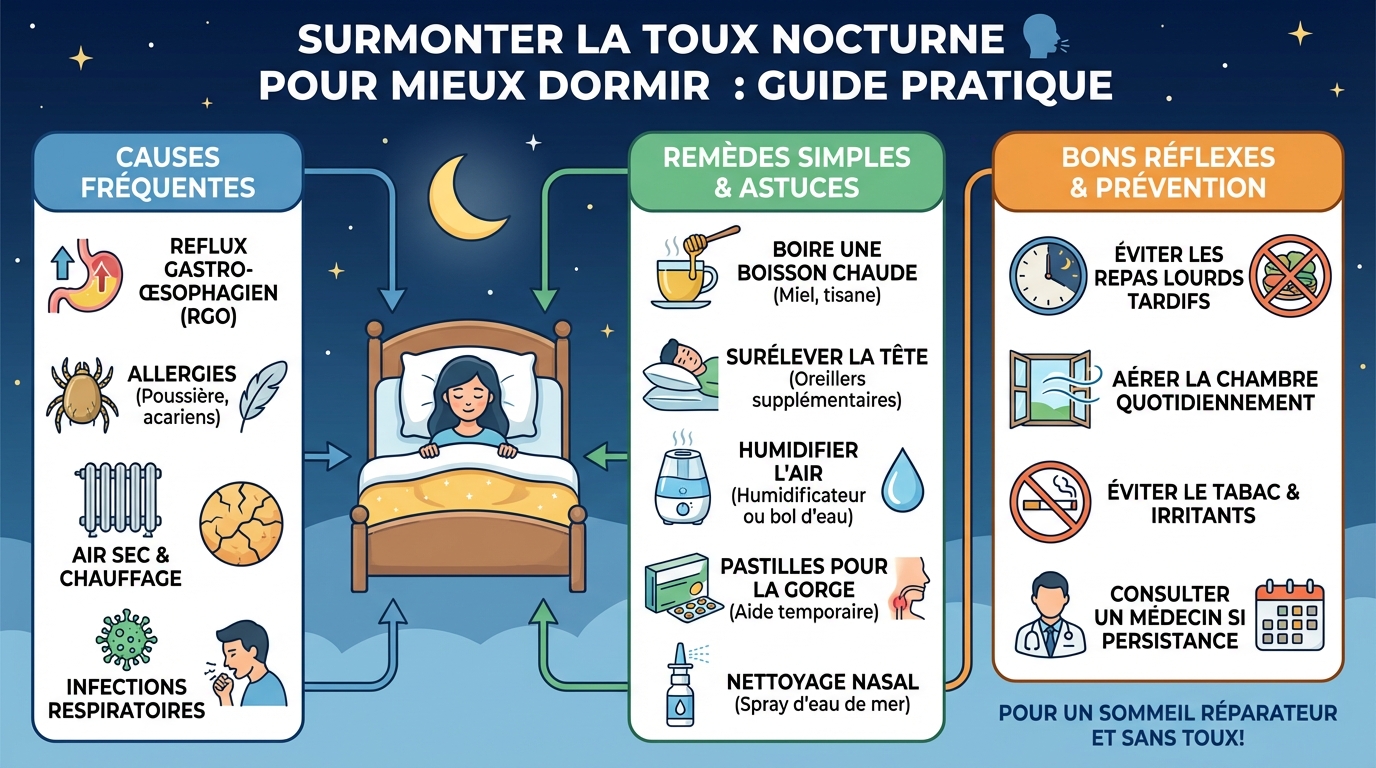 Solutions pour calmer la toux la nuit
