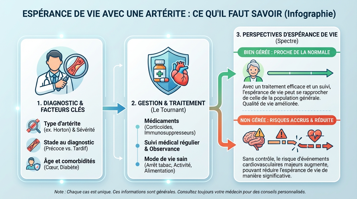 Impact de l'artérite sur l'espérance de vie