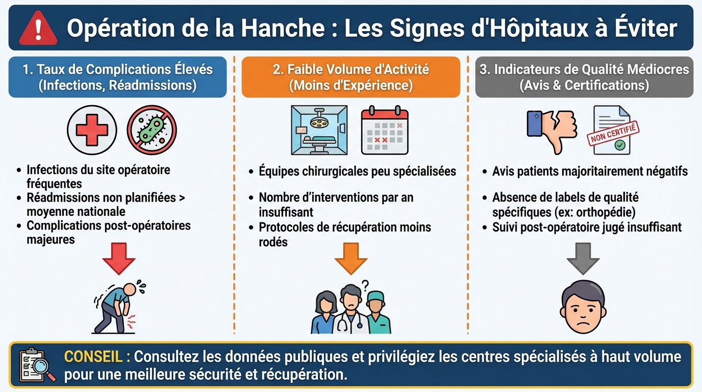 Les hôpitaux à éviter