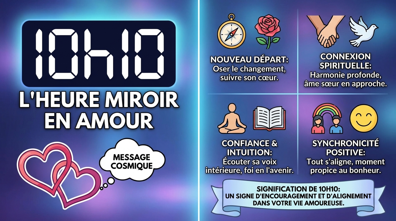 Comprendre la signification de 10h10 en amour 1 La signification de 10h10 en amour