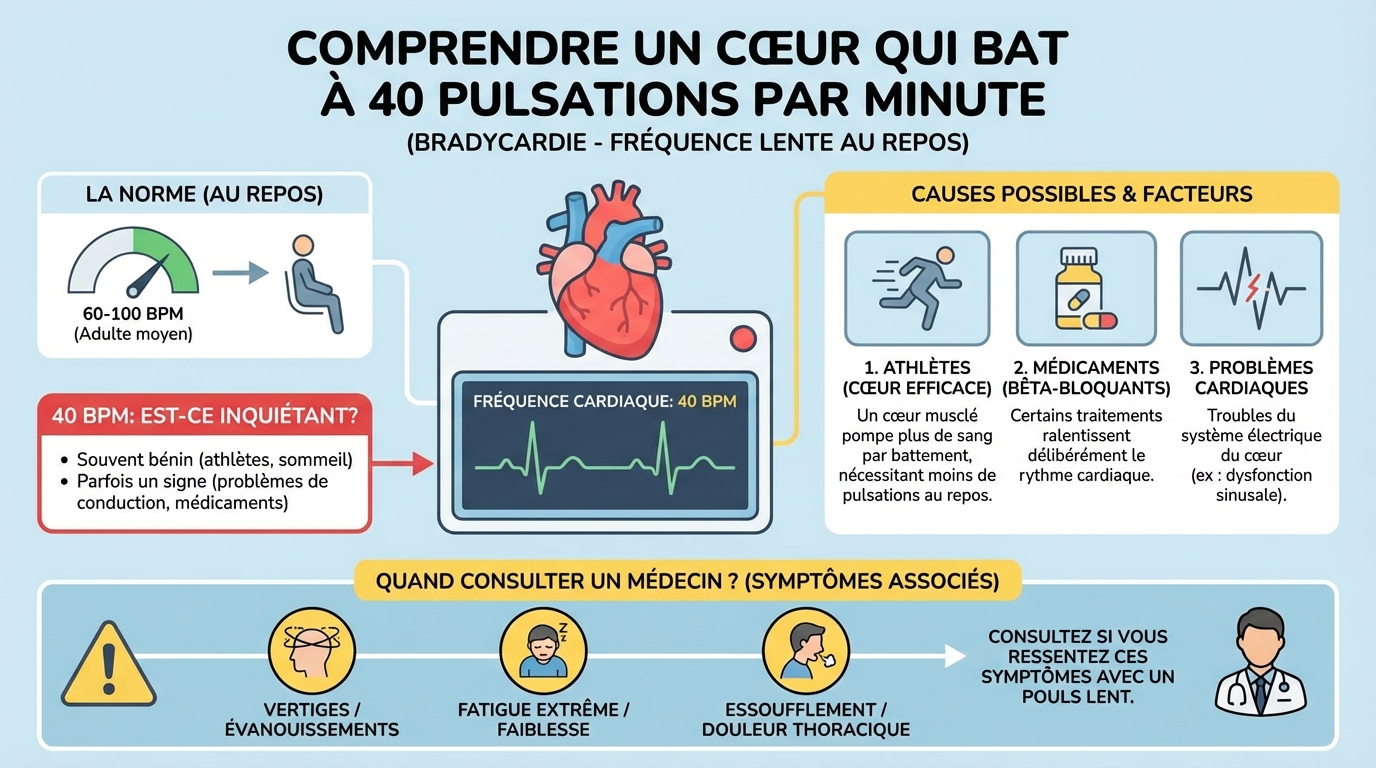 Symptômes associés à une bradycardie