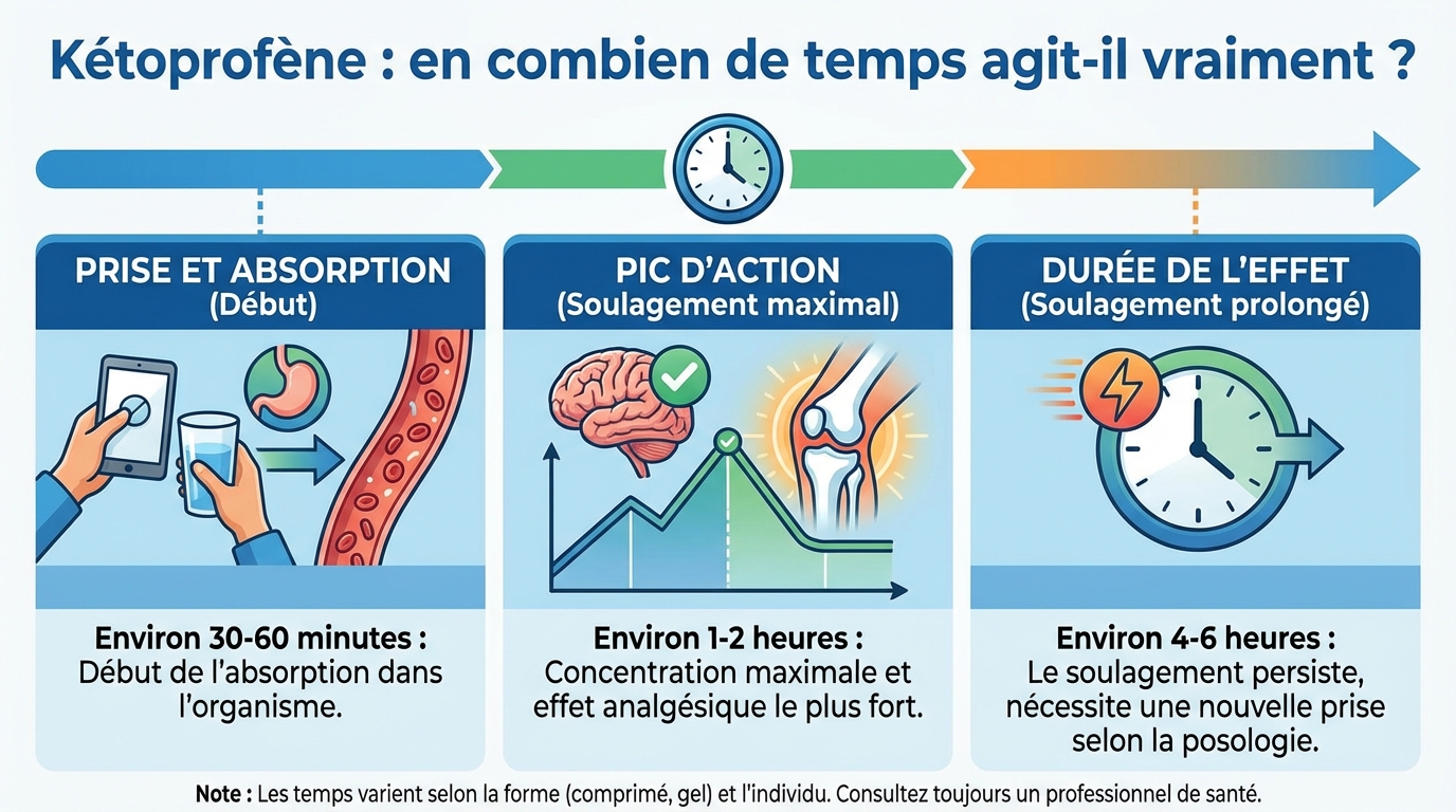 Kétoprofène : en combien de temps agit-il vraiment ? 1 Facteurs influençant l'efficacité du kétoprofène