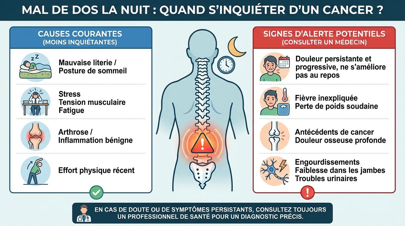 Liens entre mal de dos et cancer