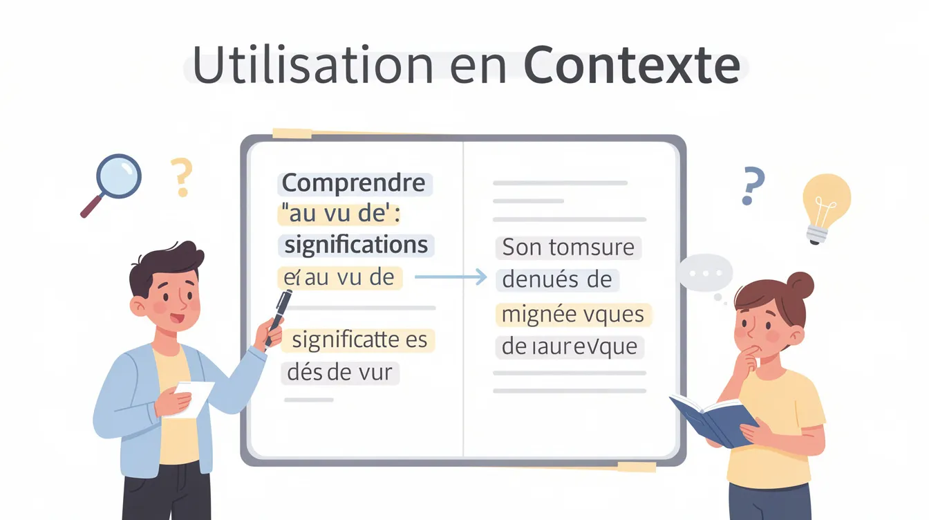 Comprendre 'au vu de' : signification et synonymes 1 Utilisation en Contexte