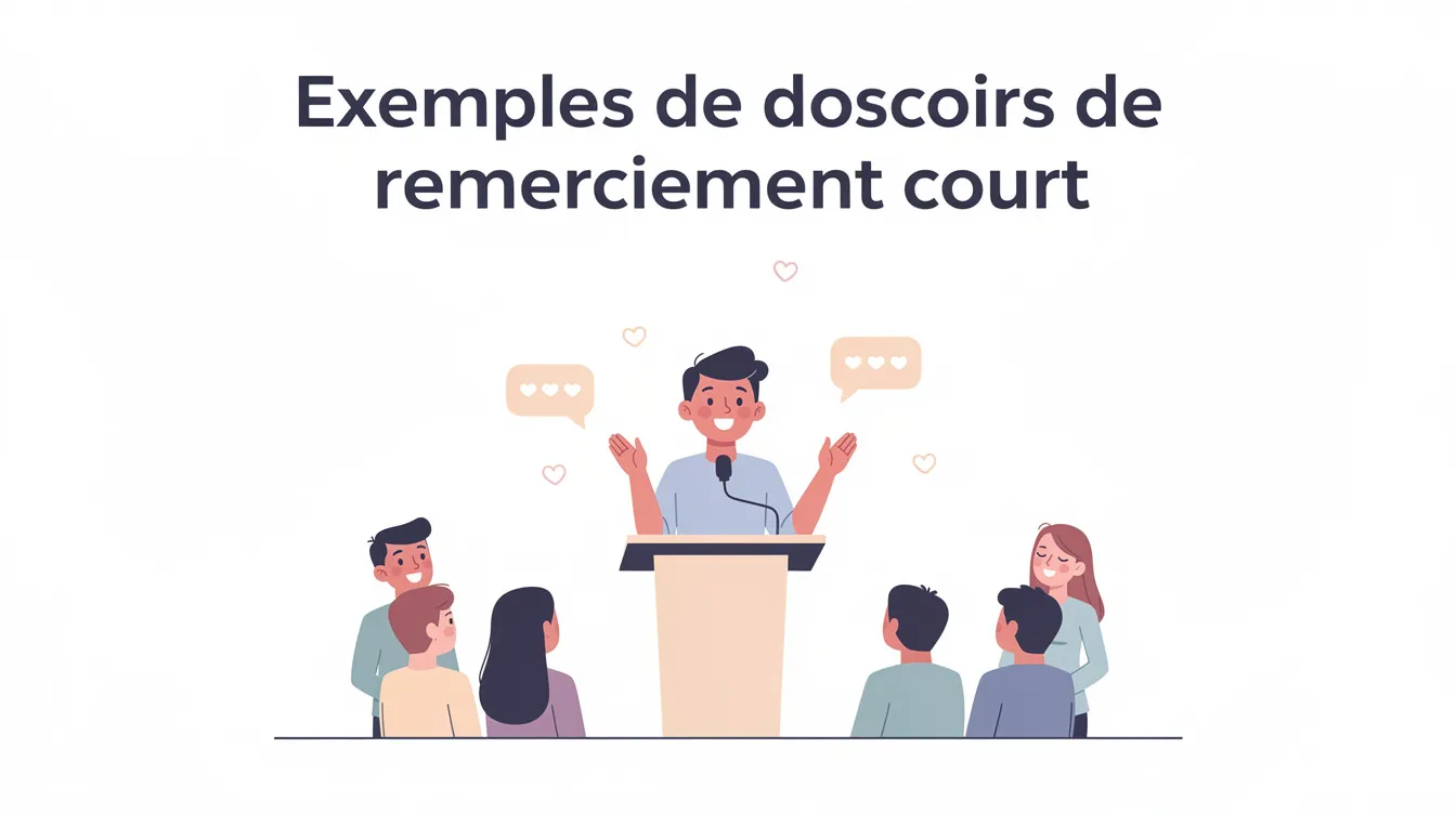 Discours de remerciement court : exemples et conseils pratiques 1 Exemples de discours de remerciement court