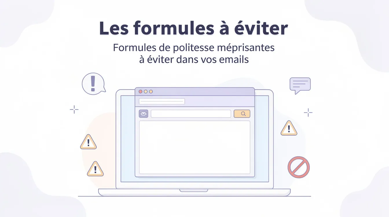 Les formules à éviter